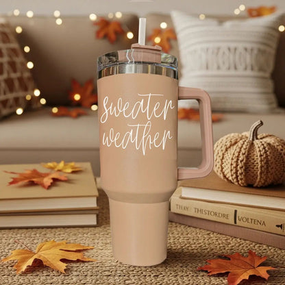 Sweater Weather 40oz Tumbler for Cozy Mornings