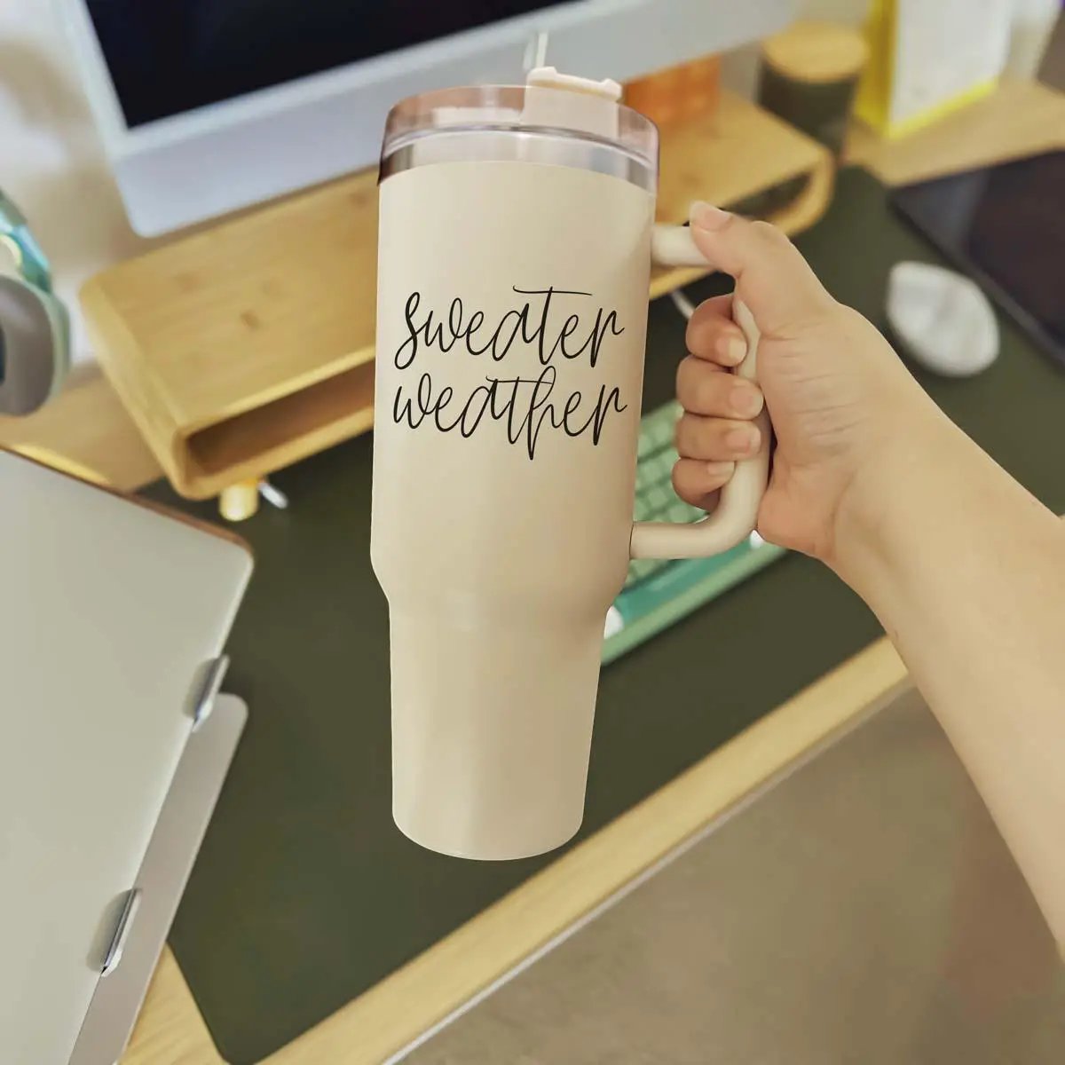 Sweater Weather 40oz Insulated Mug with Handle