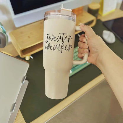 Sweater Weather 40oz Insulated Mug with Handle
