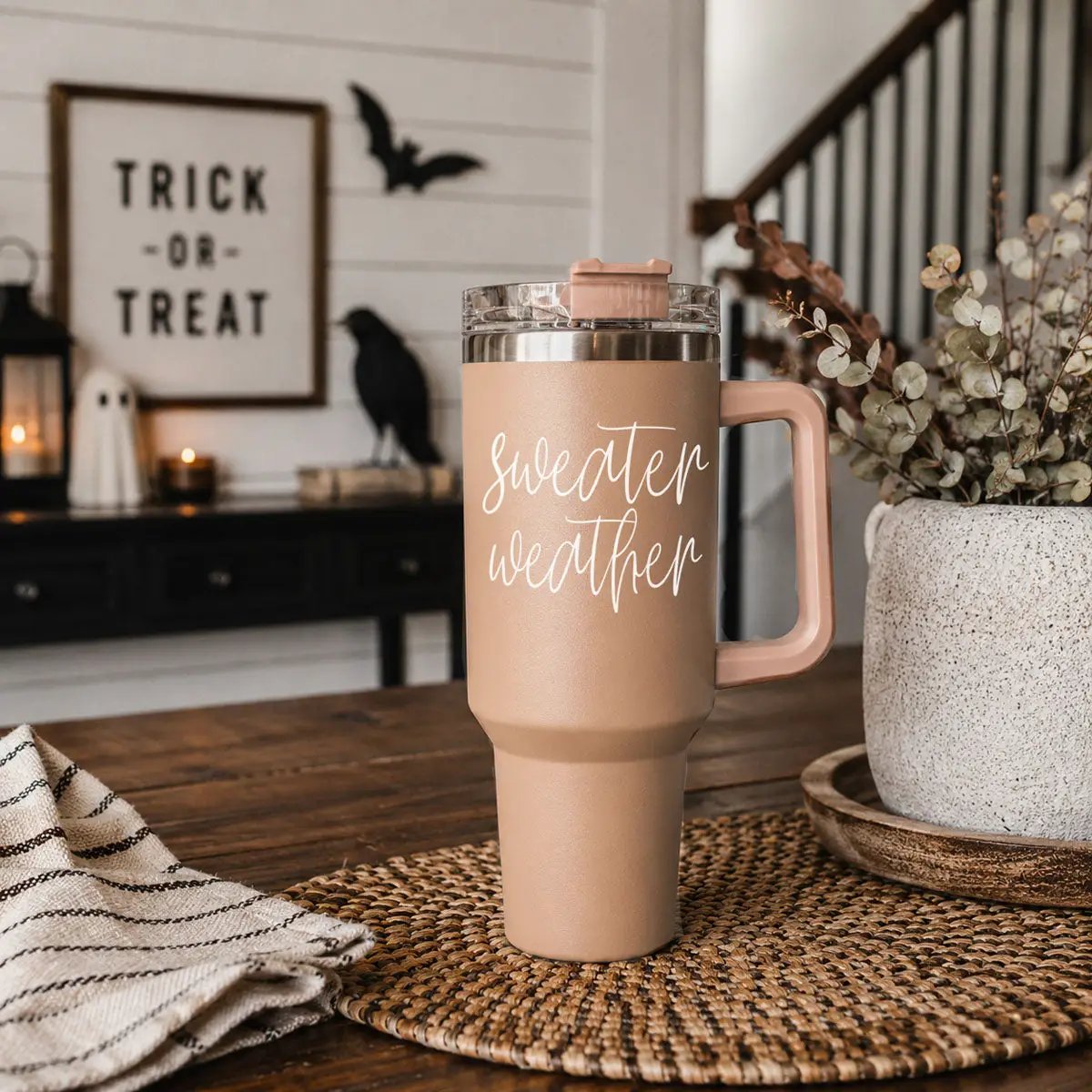 Sweater Weather 40oz Tumbler for Cozy Mornings