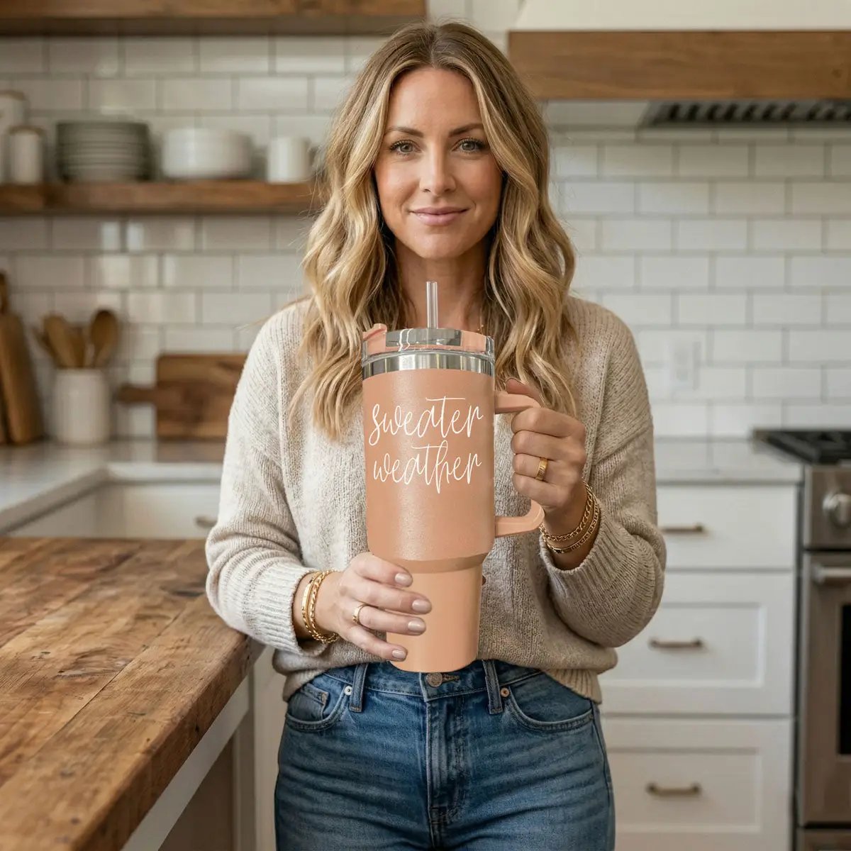 Sweater Weather 40oz Tumbler for Cozy Mornings