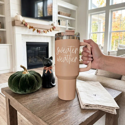 Sweater Weather 40oz Tumbler for Cozy Mornings