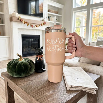 Sweater Weather 40oz Tumbler for Cozy Mornings