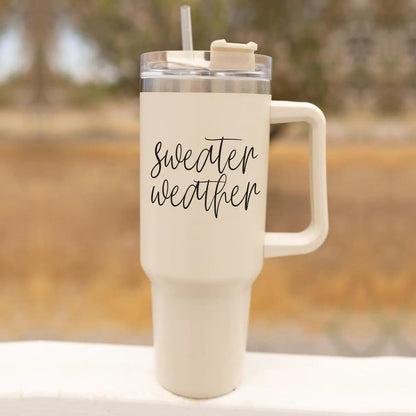 Sweater Weather 40oz Insulated Mug with Handle