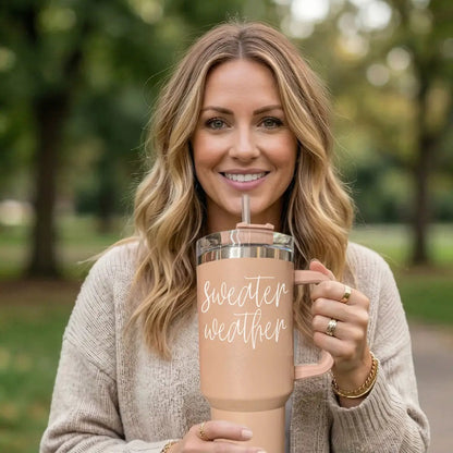 Sweater Weather 40oz Tumbler for Cozy Mornings