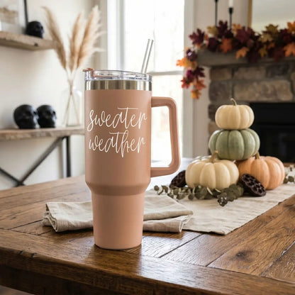 Sweater Weather 40oz Tumbler for Cozy Mornings