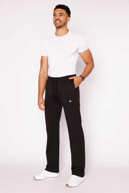 SCR Classic Athleisure Sweatpants - Straight Tall Fit black with drawstring, SCR logo on Tampa Home & Garden Store