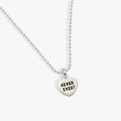 Sweethearts Be Mine pendant necklace with silver-tone chain and engraved 4EVER heart charm on Tampa Home & Garden Store