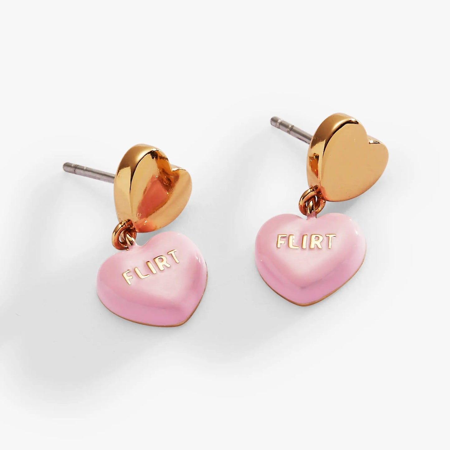 Sweethearts Flirt Drop Earrings With Heart Charms