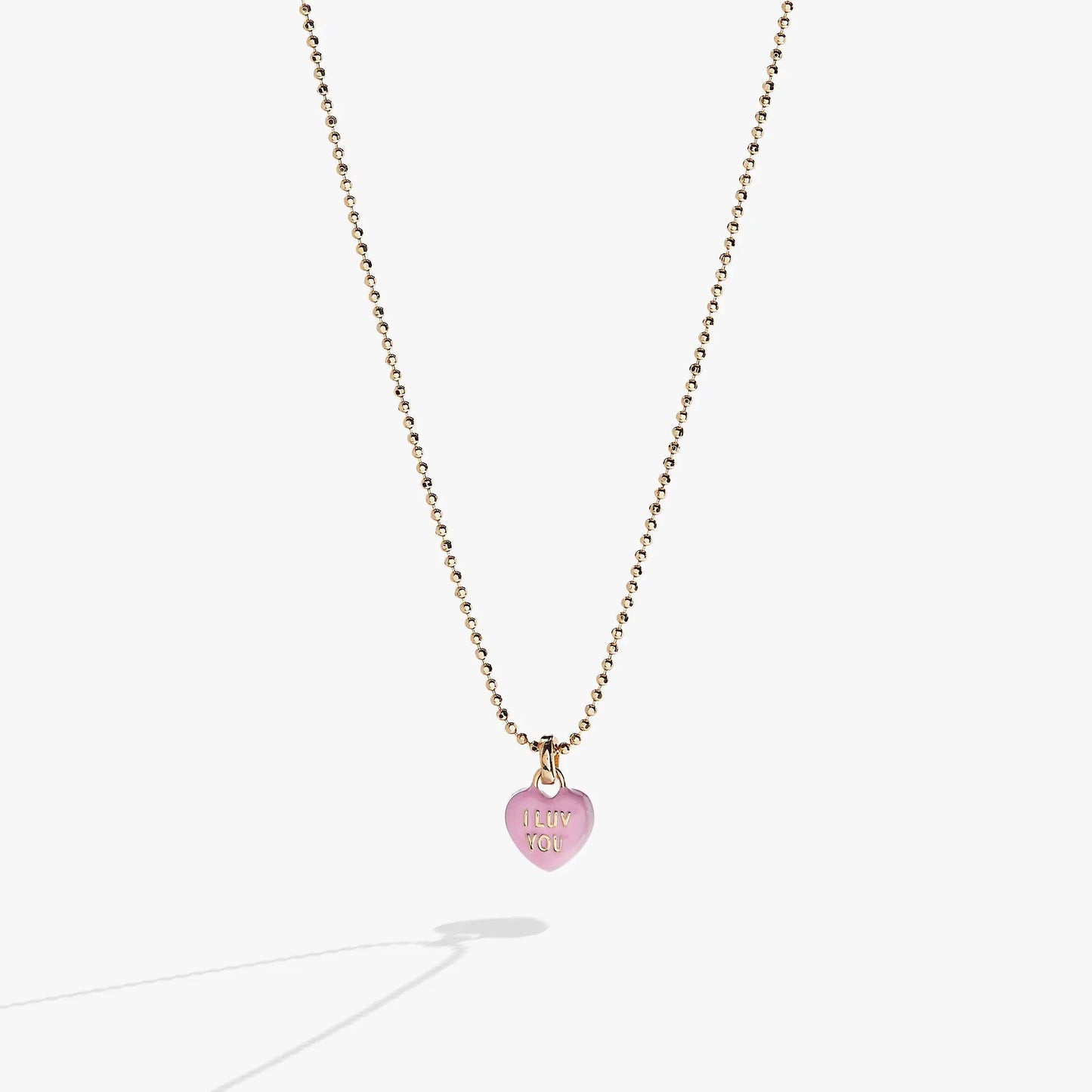 Sweethearts I Luv You Heart Charm Necklace