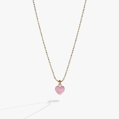 Sweethearts I Luv You Heart Charm Necklace