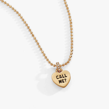 Sweethearts I Luv You Heart Charm Necklace