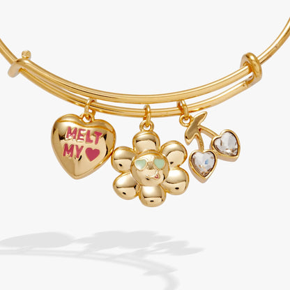 Bracelet Sweethearts Melt My Heart multi-charm gold-tone bangle by Alex and Ani on Tampa Home & Garden Store