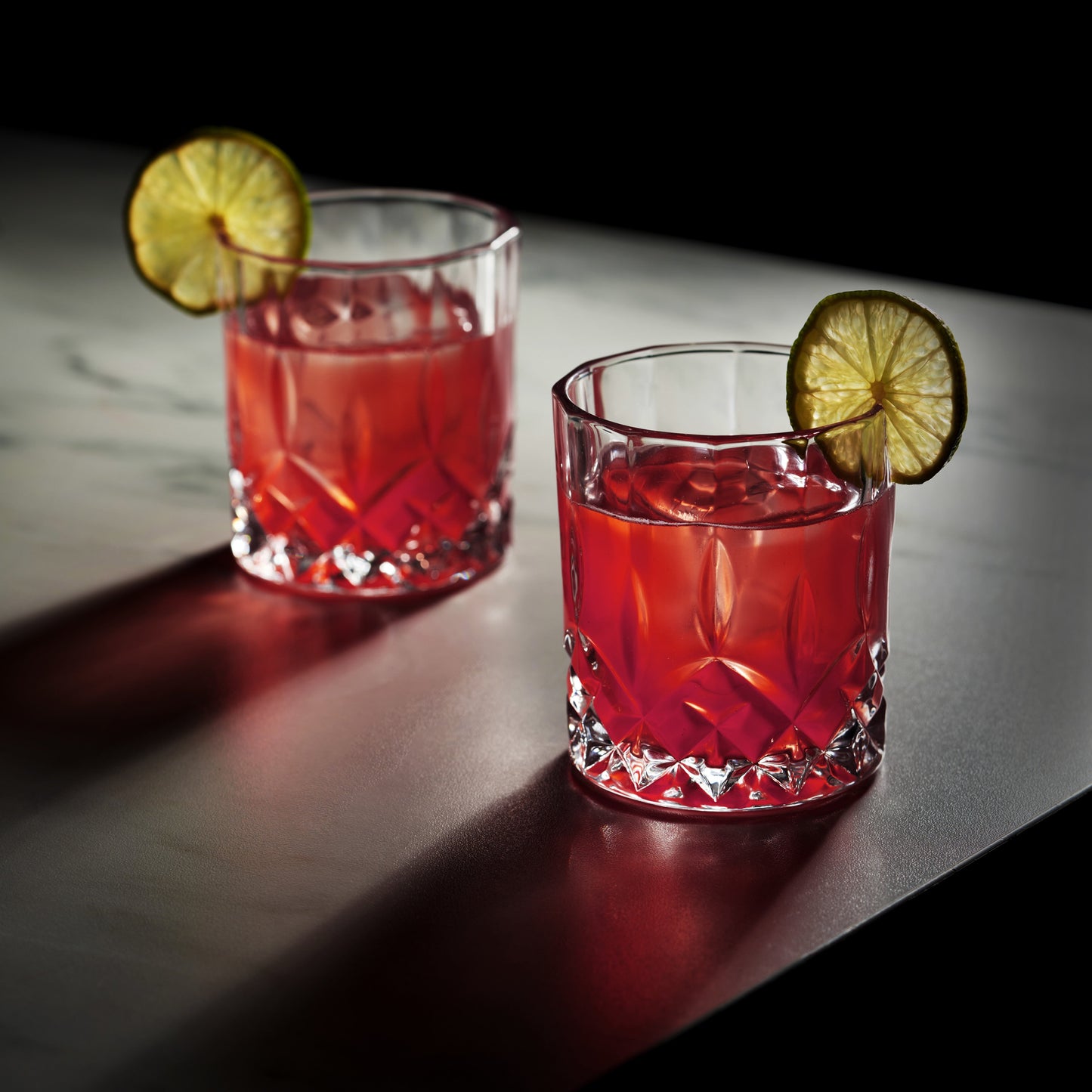 Admiral Heavy Crystal Whiskey Rocks Set of Two