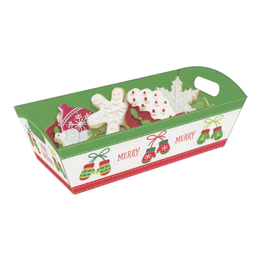 Bandeja para galletas con papel celofán - Merry Merry Mittens