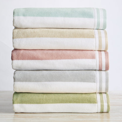 Striped Cabana Beach Towel and Soft Pastel Colors