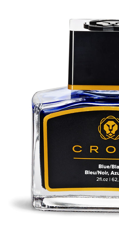 Cross fountain pen ink Blue/Black bottle with gold border label and visible logo on Tampa Home & Garden Store