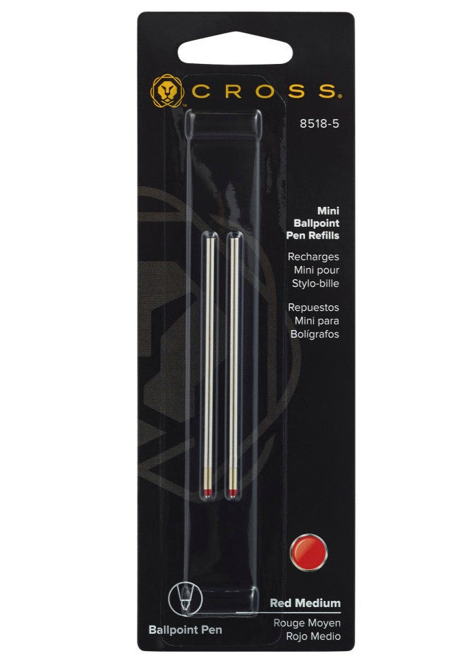 Cross Mini Ballpoint Pen Refills, Red, Medium, 2-pack on Tampa Home & Garden Store