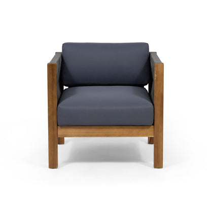 Laurel Outdoor Club Chair Set of Two Acacia Wood