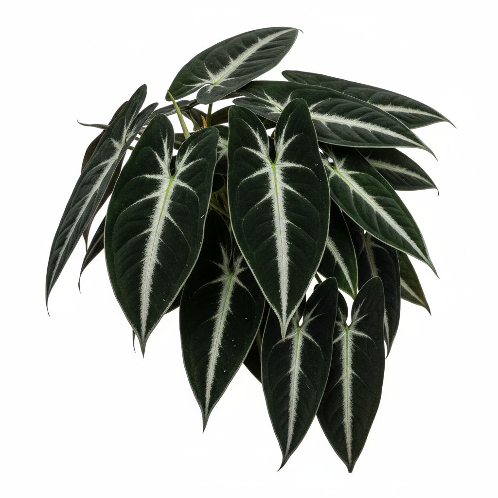 Syngonium wendlandii Black Velvet indoor plant with dark green leaves and silver midrib on Tampa Home & Garden Store