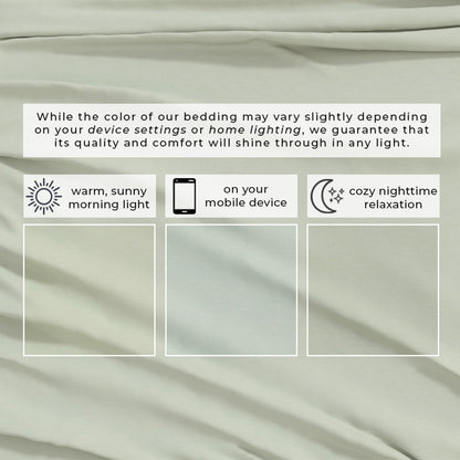 Heathered Jersey and Cotton Blend Bed Sheets