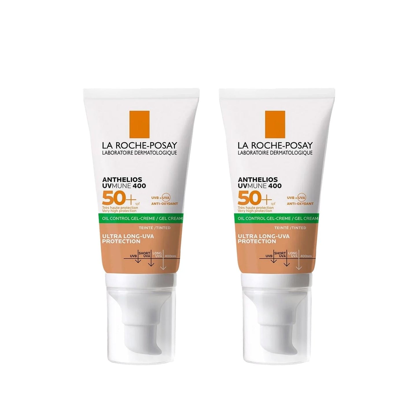 La Roche-Posay Anthelios UVmune400 SPF50+ oil-control tinted sunscreen gel cream 2-pack on Tampa Home & Garden Store
