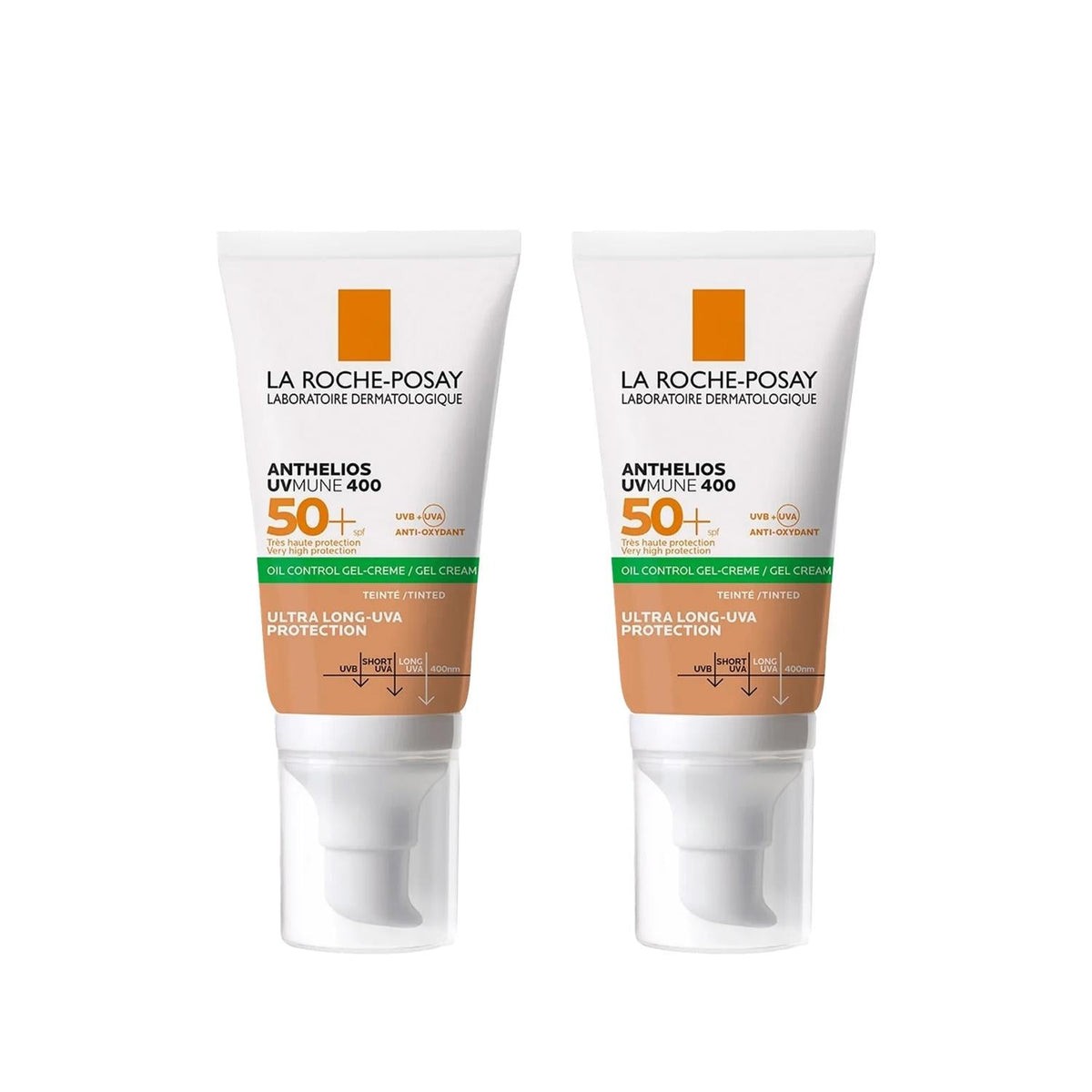 La Roche-Posay Anthelios UVmune400 SPF50+ oil-control tinted sunscreen gel cream 2-pack on Tampa Home & Garden Store