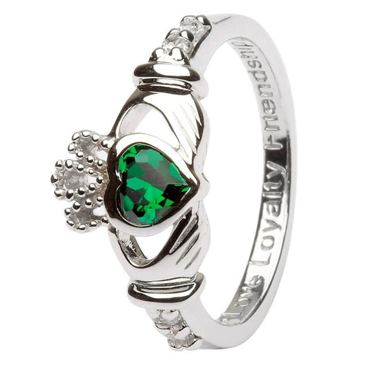 Claddagh Birthstone Ring – May - Size - Tampa Home & Garden Store