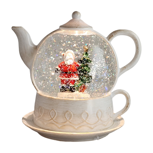 Théière boule à eau lumineuse - Père Noël