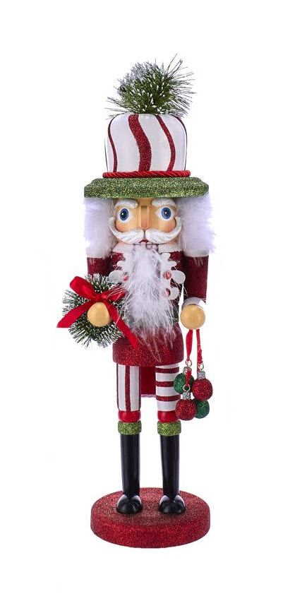 Hollywood Nutcrackers Whimsical Collection - red and white hat with pine - Tampa Home & Garden Store