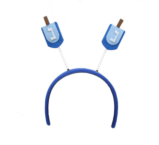 Diadema elástica con dreidel de fieltro