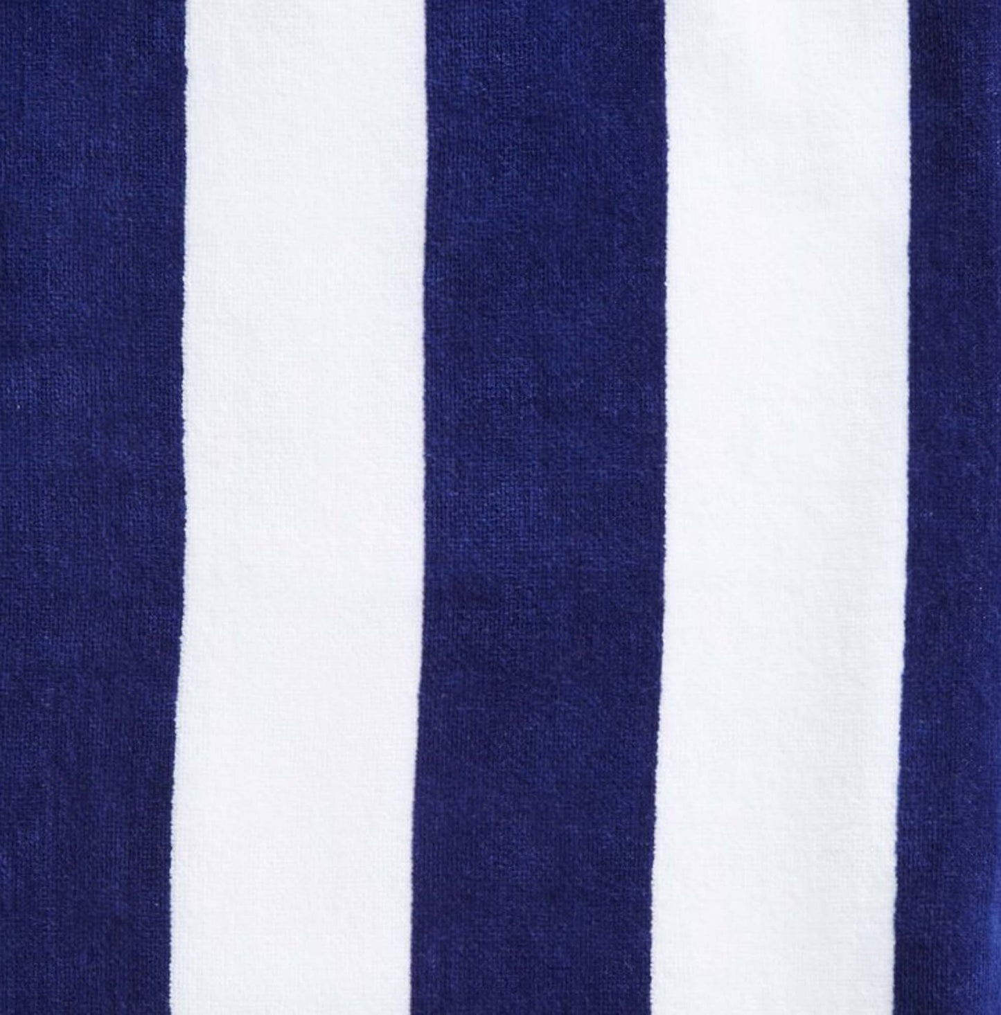 Cotton And Velour Cabana Stripe Beach Towel
