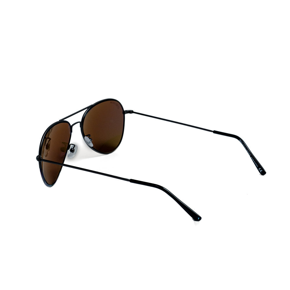 Tomahawk Original Edition sunglasses by Skeleton Optics, black metal frame, brown lenses on Tampa Home & Garden Store