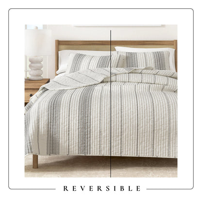The Classic Reversible Stripe Farmhouse Quilt