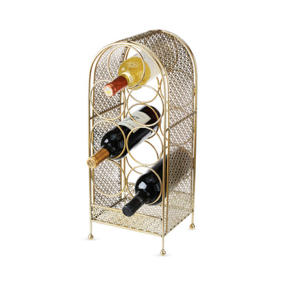 The Trellis and Cast Iron Seven Bottle Wine Rack