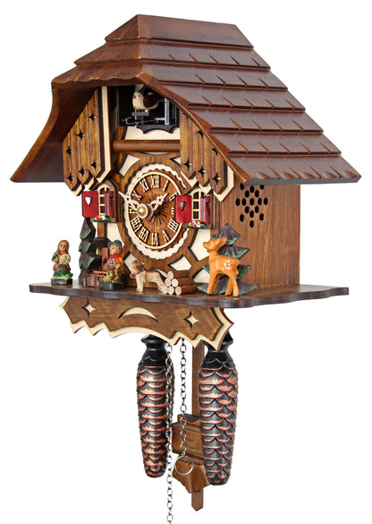 La casa con entramado de madera - HerrZeit de Adolf Herr Reloj de cuco de cuarzo