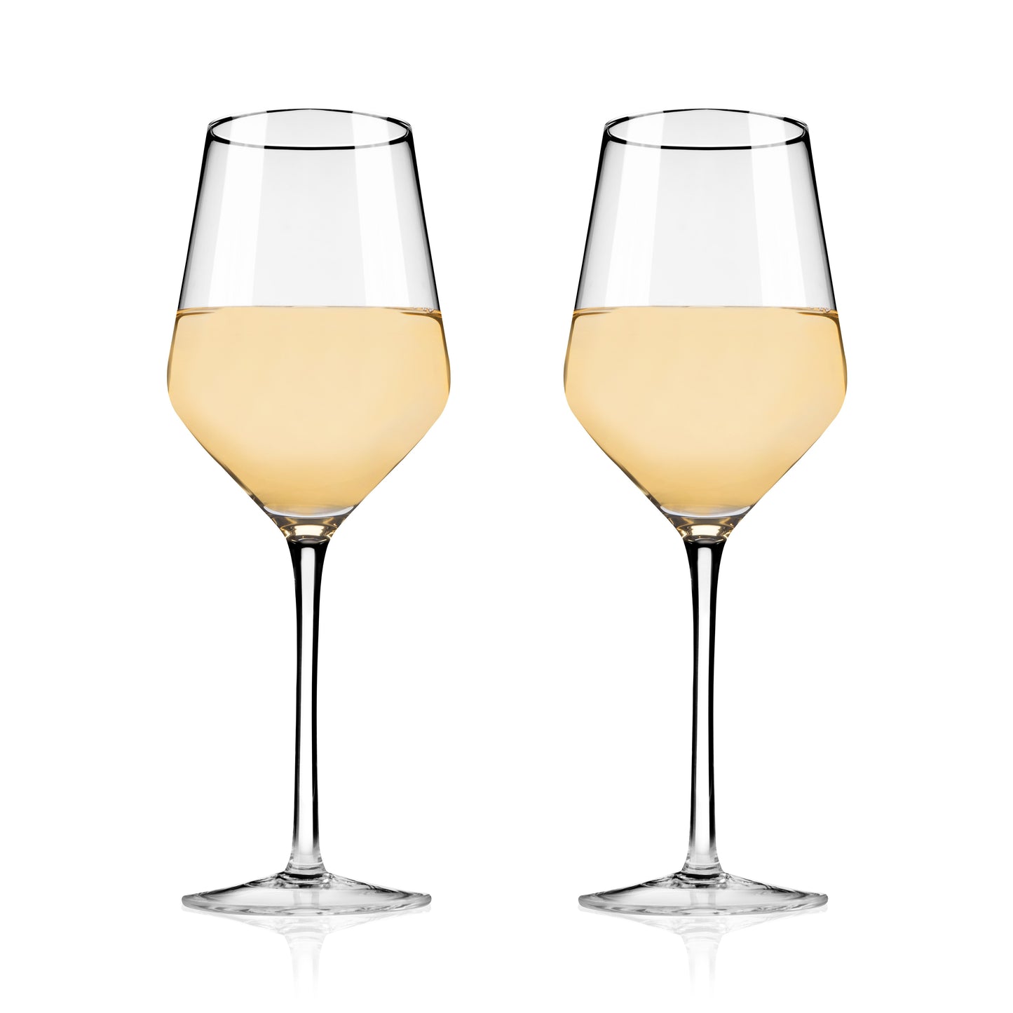 Raye Angled Chardonnay Crystal Glasses Set of 2