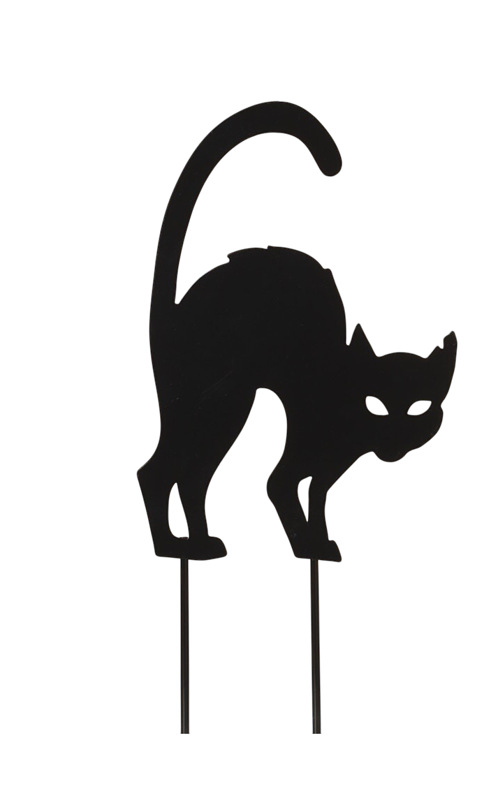 Piquet de jardin Chat noir -
