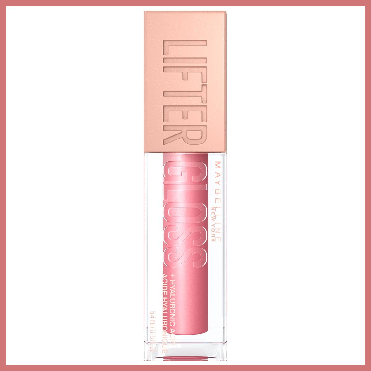 Maybelline New York Lifter Gloss lip gloss in pink shade with clear tube packaging on Tampa Home & Garden Store