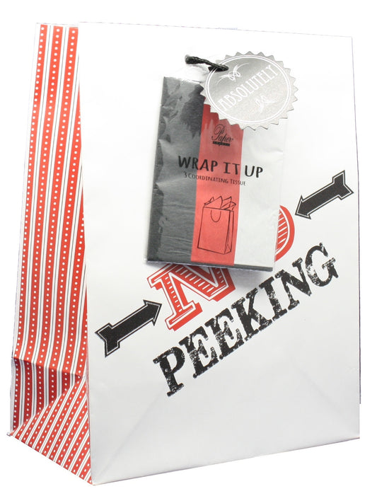 Large Gift Bag With Tissue - No Peeking