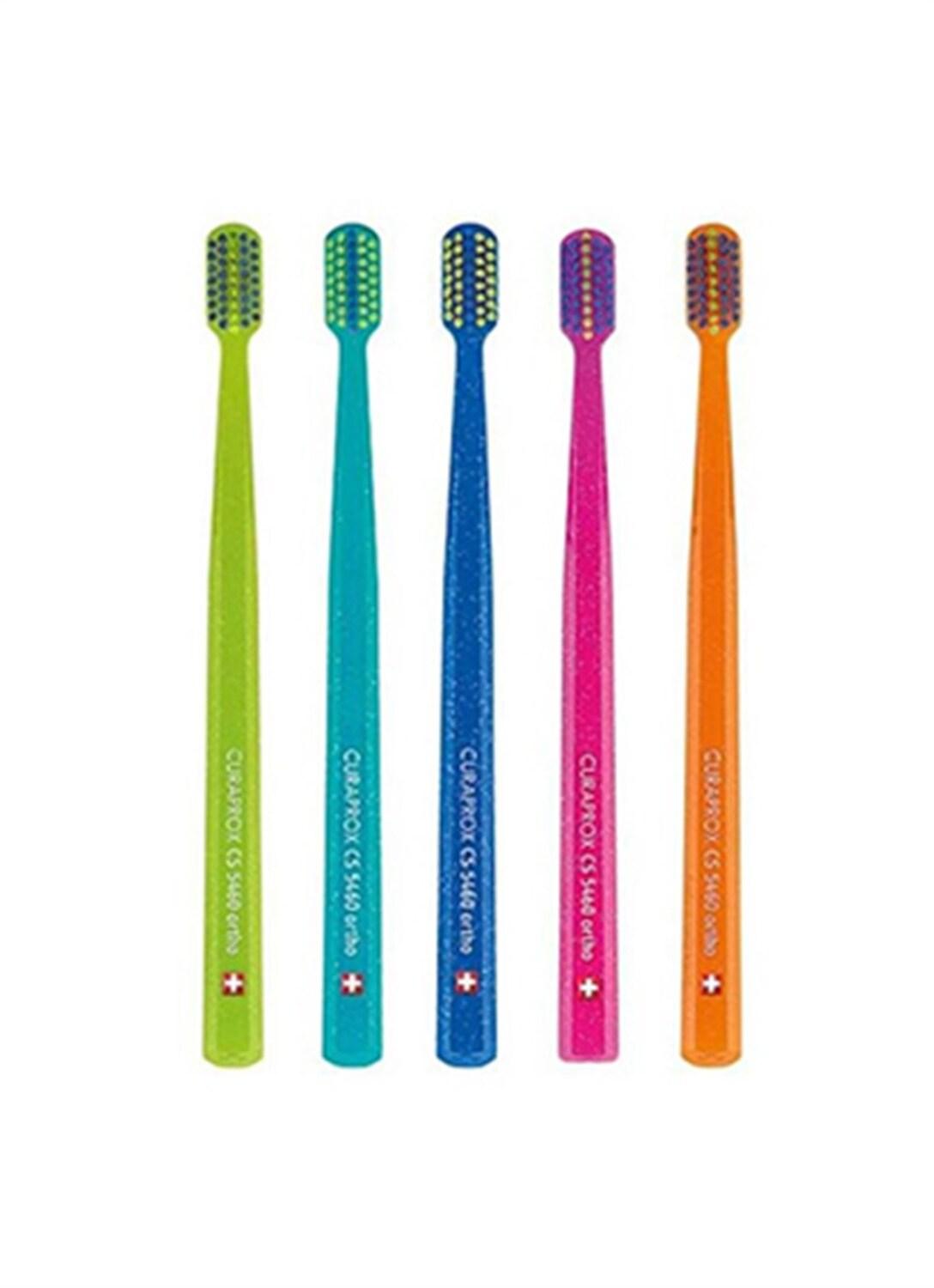 Curaprox CS 5460 orthodontic toothbrushes 5-pack in lime, teal, blue, pink, orange on Tampa Home & Garden Store