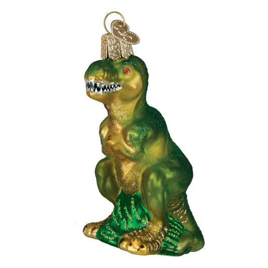 T-Rex Glass Ornament - Tampa Home & Garden Store