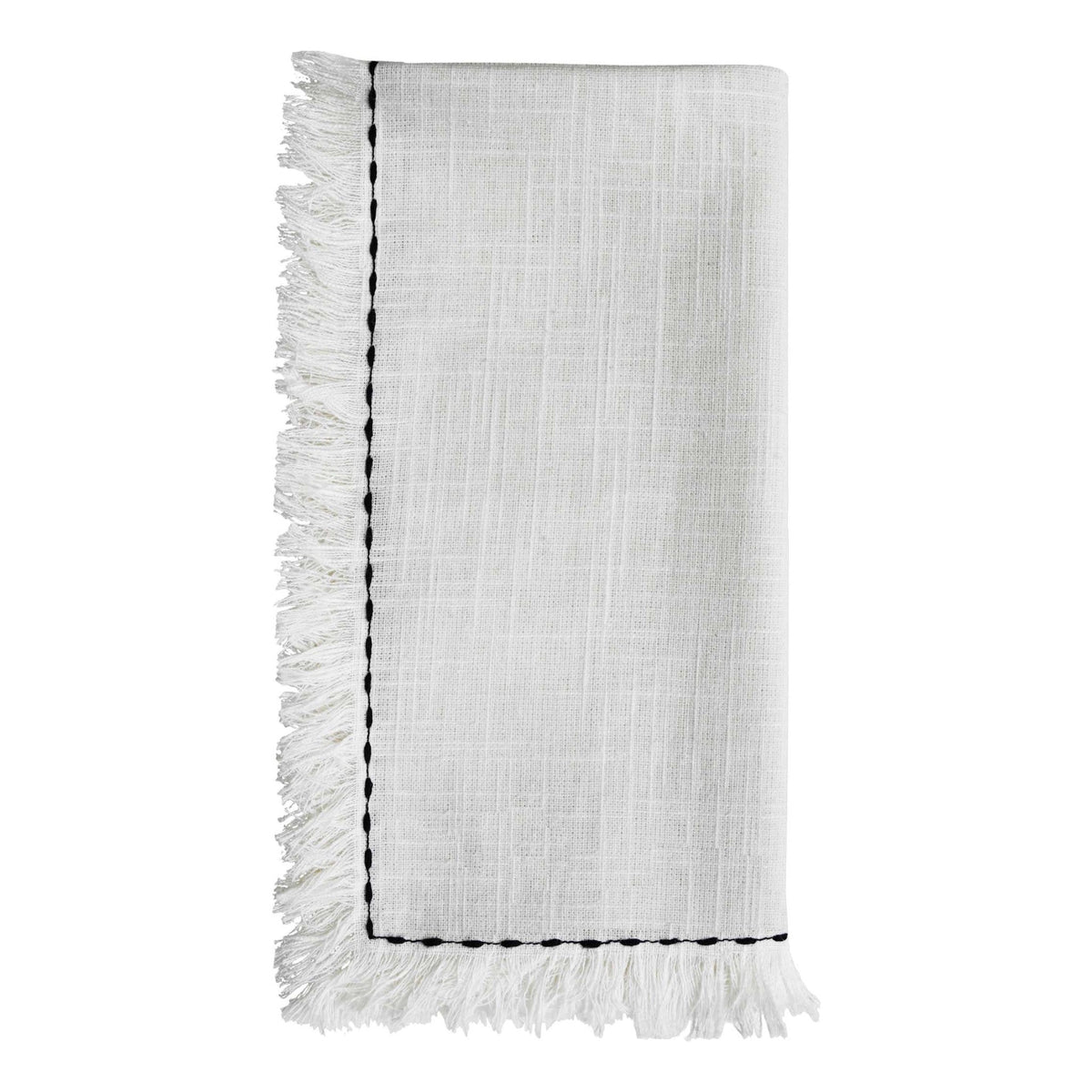 Vibhsa cotton table napkins set of 4 with black embroidery 20x20 on Tampa Home & Garden Store