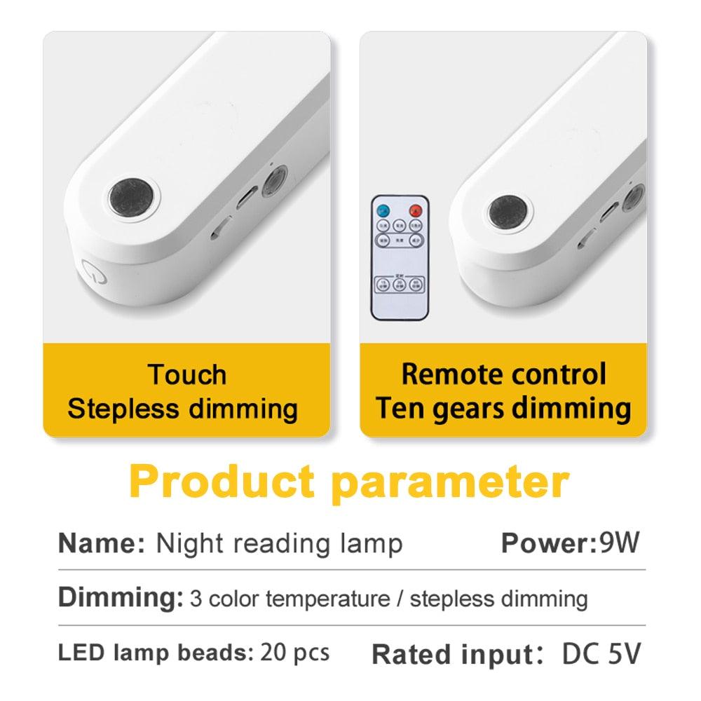 Stevvex white desk lamp with touch dimming and remote control on Tampa Home & Garden Store