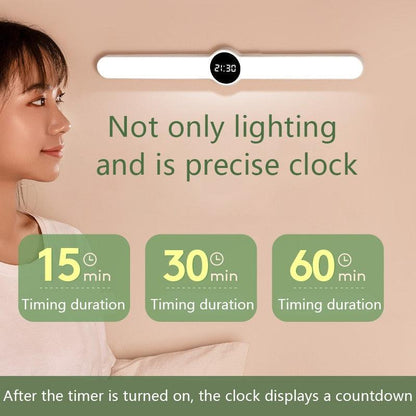 Stevvex ST125132AYS desk lamp with built-in clock, USB charging and magnetic LED bar on Tampa Home & Garden Store