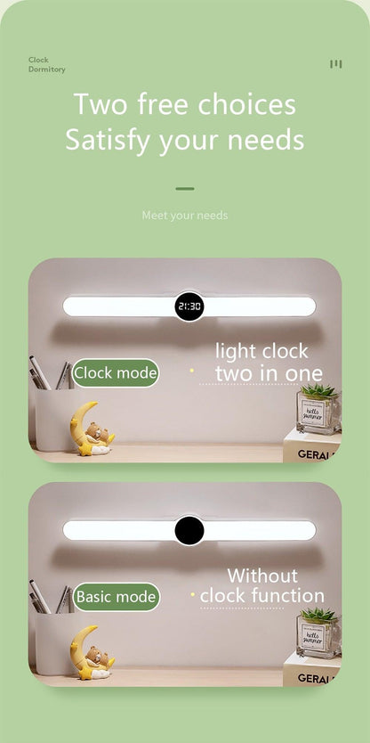 Table lamp with clock USB LED bar by Stevvex ST125132AYS desk lamp for study and bedroom on Tampa Home & Garden Store