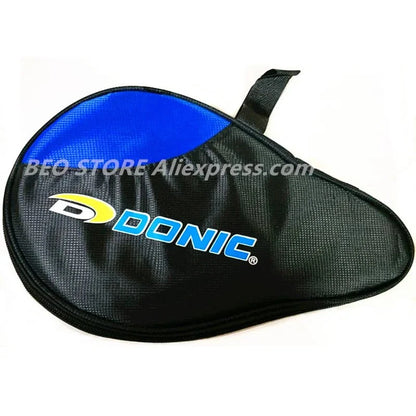 Table tennis racket bag padded training case Donic logo black exterior with blue interior on Tampa Home & Garden Store
