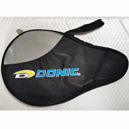 Table Tennis Racket Bag padded case black fabric with Donic logo and carry strap on Tampa Home & Garden Store