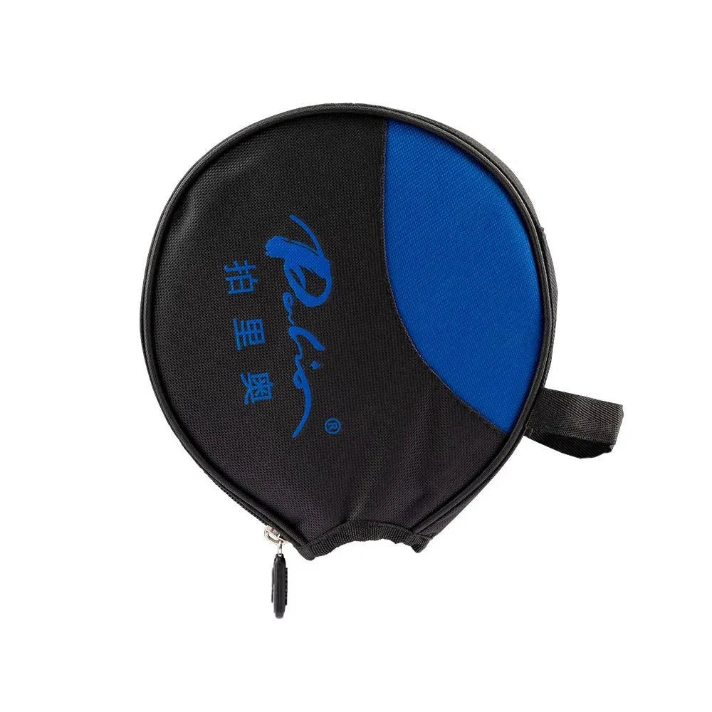 Table Tennis Racket Bag by EstaliosFit, padded round case in black with blue panel and zipper on Tampa Home & Garden Store