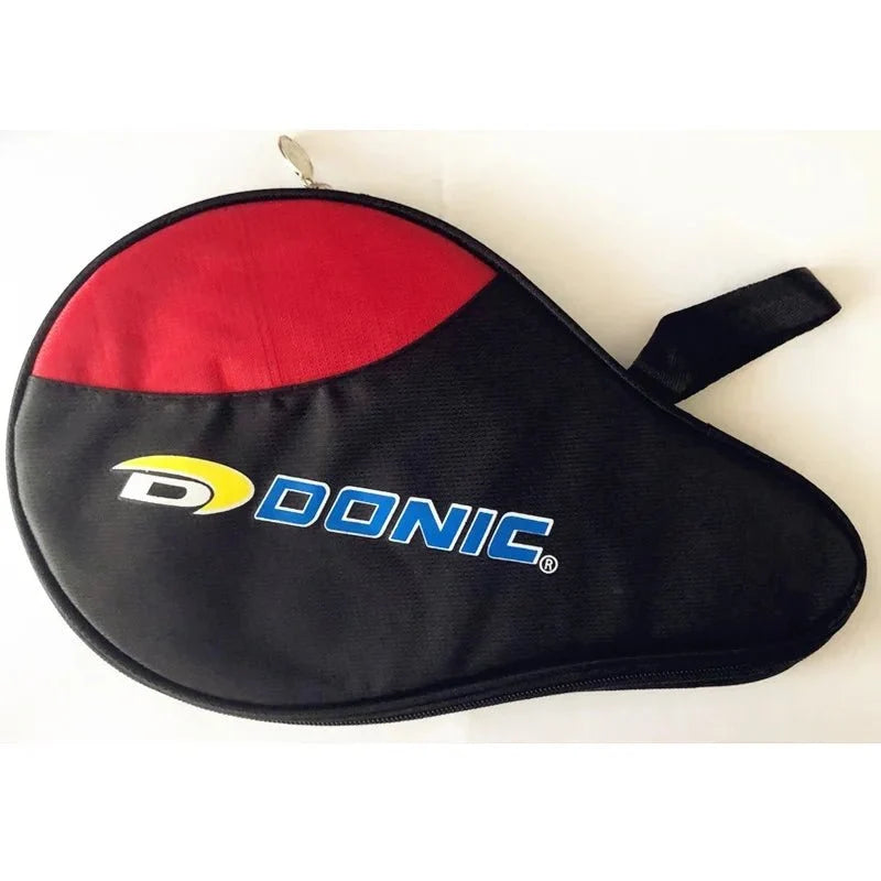 Table Tennis Racket Bag - padded training case, black with red accent and DONIC logo on Tampa Home & Garden Store